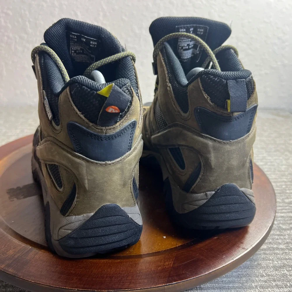Merrell Moab 2 Mid Waterproof Work Boots Mens Hiking Trail Earth Brown Black 11